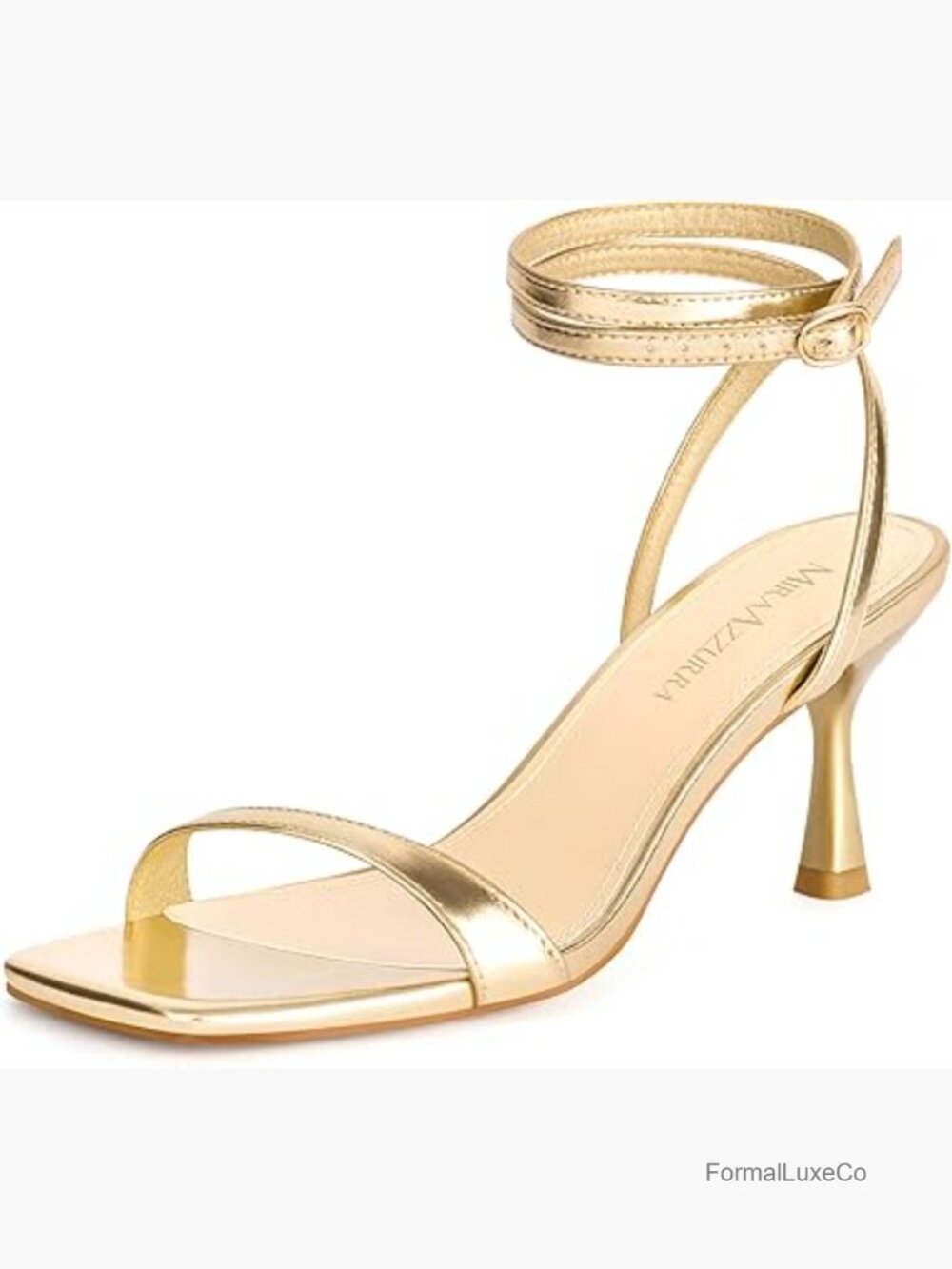 Kitten Heel Square Toe Lace Up Sandals Strappy Mid Heel Ankle Strap Party